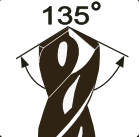 135° punta dividida