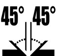 Corte de inglete 45° Izq / Der