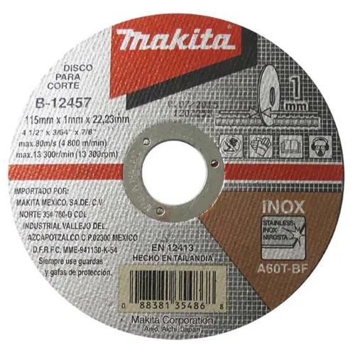 Disco de Corte Preciso 4-1/2" x 3/64" x 7/8"