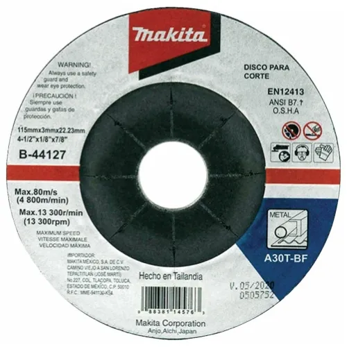 Disco Abrasivo 4-1/2" para Metal