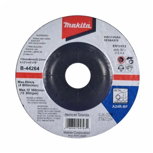 Disco Abrasivo de Desbaste 4-1/2"