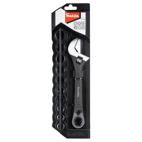 Makita Juego Pass‑Thru 11 pzs llave ajustable 