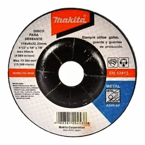 Disco Abrasivo para Metal 4-1/2" x 1/4" x 7/8"