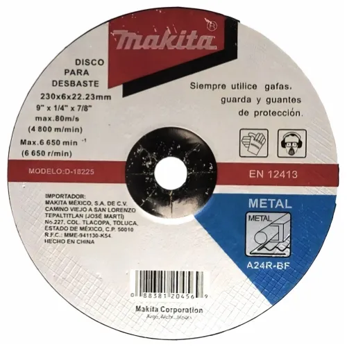 Disco Abrasivo para Metal 230x6x22mm