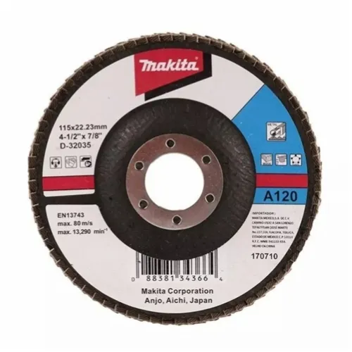 Multidisco de Lija G120 4-1/2" con Soporte Textil