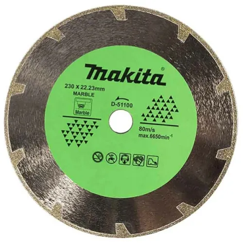 Disco Diamante Electro-Depositado 9" Corte Seco para Mármol