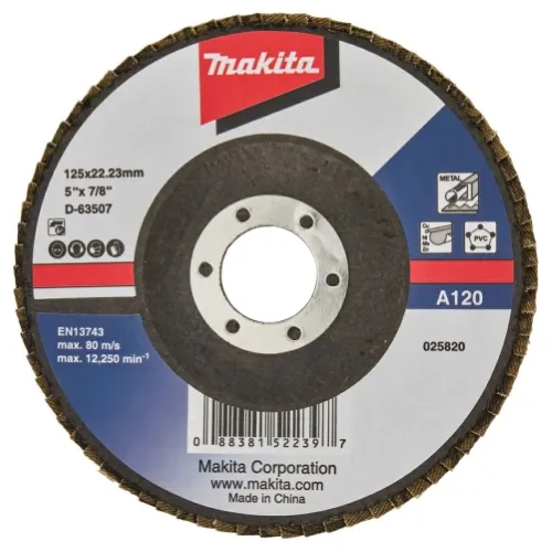 Disco Flap Profesional Grano Fino 5" con Base Reforzada