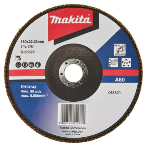 Multidiscs flap aluminio 7" G60 con soporte fibra vidrio Makita D63529
