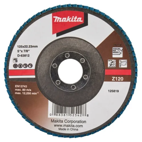 Multidisco Flap Zirconia 5" G120 Base Fibra de Vidrio
