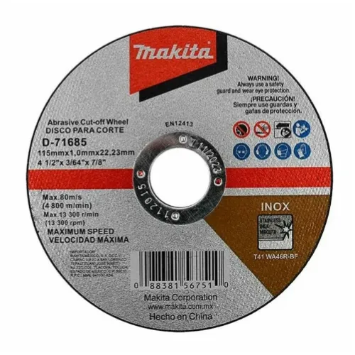 Disco Abrasivo de Corte Inoxidable 115 × 1.0 mm 
