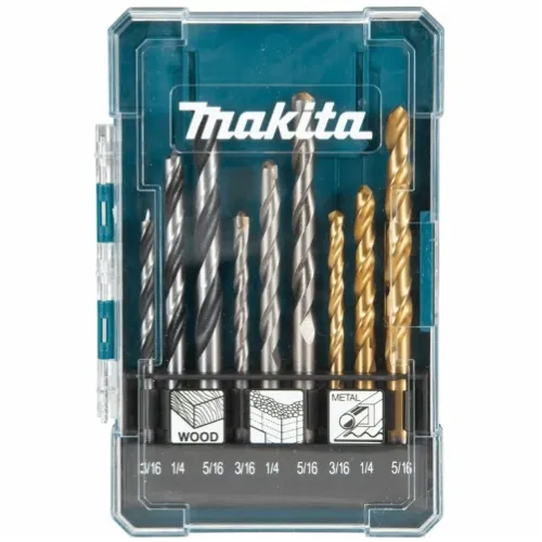 Juego Brocas 9 pzas: madera, metal y concreto