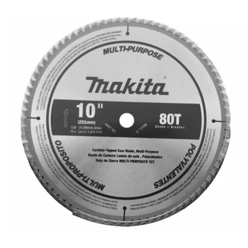 Disco Sierras Multi‑Propósito 10" × 5/8" × 80 dientes TCT 