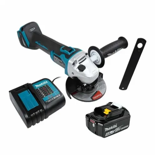 Mini esmeril angular 115 mm 8 500 rpm  Kit 1 bat 5.0 Ah 18 V