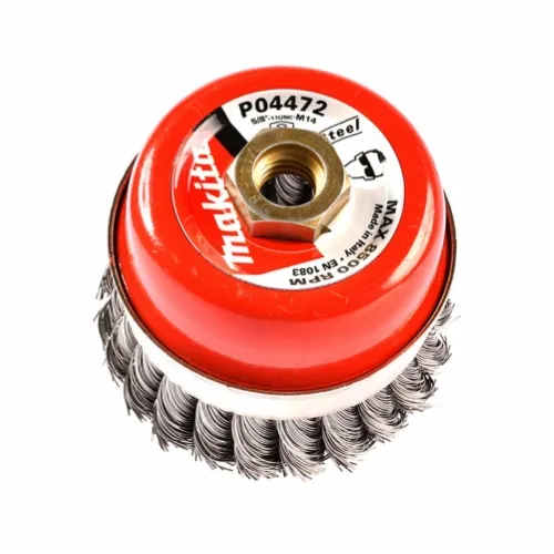 Makita Carda copa trenzada 3 ½″ multi‑rosca
