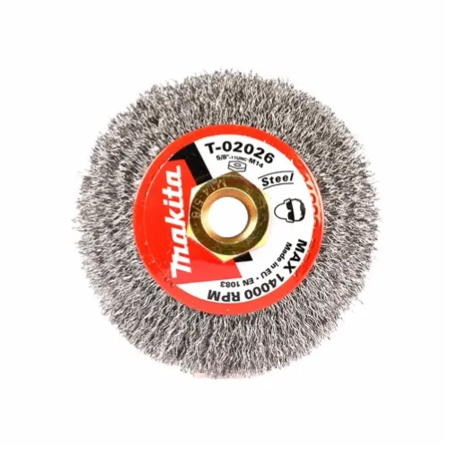 Carda circular cóncava alambre ondulado 3‑½"
